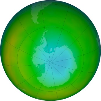 Antarctic ozone map for 1979-07
